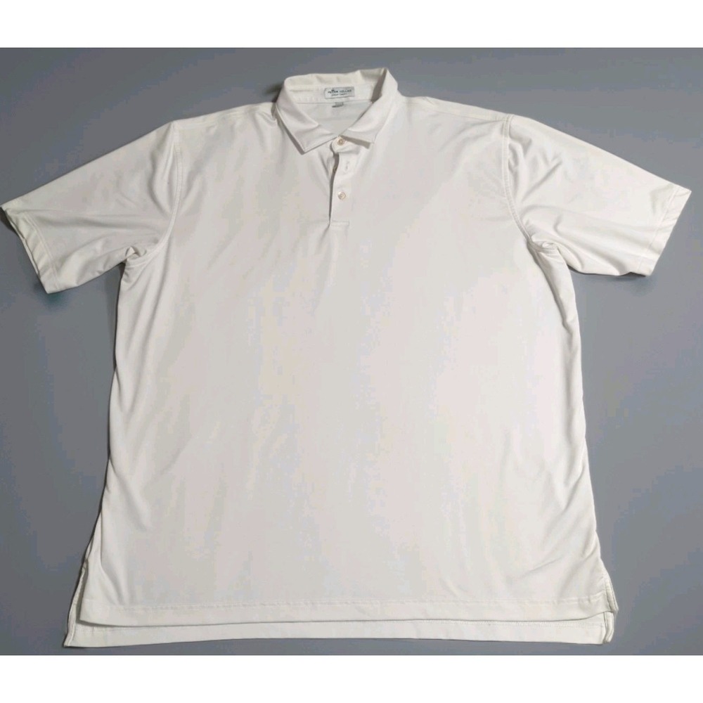 Peter Millar Polo Shirt Summer Comfort Golf White Performance Men's XXL